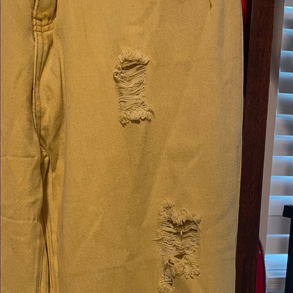 POL YELLOW Distressed baggy pants - Picture 8 of 14